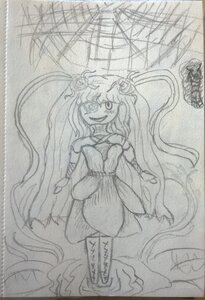 Rating: Safe Score: 0 Tags: 1girl bare_shoulders boots dress graphite_(medium) hair_ornament image kirakishou long_hair monochrome smile solo traditional_media very_long_hair User: admin