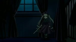 Rating: Safe Score: 0 Tags: 1girl blonde_hair curtains dark dress image indoors long_hair long_sleeves night shinku solo standing very_long_hair window User: admin