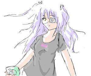 Rating: Safe Score: 0 Tags: 1girl barasuishou black_shirt glasses image long_hair shirt short_sleeves simple_background sketch solo t-shirt upper_body white_background User: admin