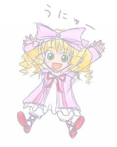 Rating: Safe Score: 0 Tags: 1girl :d blonde_hair bloomers bow dress drill_hair full_body green_eyes hina_ichigo hinaichigo image long_sleeves open_mouth pink_bow simple_background smile solo striped striped_panties twin_drills underwear white_background white_bloomers User: admin
