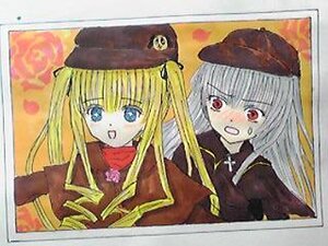Rating: Safe Score: 0 Tags: 2girls blonde_hair blue_eyes blush hat image long_hair long_sleeves looking_at_viewer multiple_girls pair red_eyes shinku suigintou tears User: admin