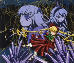Rating: Safe Score: 0 Tags: 3girls blonde_hair blue_eyes bow dress frills full_body green_neckwear hairband image long_hair long_sleeves looking_at_viewer multiple multiple_girls red_dress shinku silver_hair standing suigintou tagme very_long_hair wings User: admin