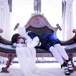 Rating: Safe Score: 0 Tags: 1girl brown_hair closed_eyes column curtains hat pillar short_hair sitting solo souseiseki white_legwear User: admin