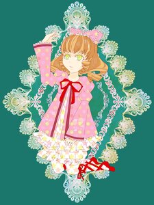 Rating: Safe Score: 0 Tags: 1girl aqua_background bow brown_hair dress frills full_body green_background green_eyes hair_bow hina_ichigo hinaichigo image long_sleeves looking_at_viewer pink_bow pink_dress ribbon short_hair solo white_legwear User: admin