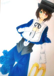 Rating: Safe Score: 0 Tags: 1girl blush green_eyes hand_on_own_chest hat heterochromia image long_sleeves pants red_eyes ribbon short_hair solo souseiseki standing User: admin