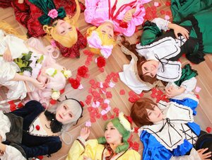 Rating: Safe Score: 0 Tags: 6+girls blonde_hair blue_eyes bow brown_hair dress flower hair_ornament hina_ichigo kanaria long_hair lying multiple_boys multiple_cosplay multiple_girls realistic ribbon rose shinku short_hair souseiseki suigintou suiseiseki tagme white_hair User: admin