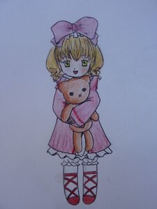 Rating: Safe Score: 0 Tags: 1girl :d blonde_hair bow dress full_body green_eyes hair_bow hina_ichigo hinaichigo image long_sleeves looking_at_viewer open_mouth pink_bow pink_dress pink_footwear red_bow short_hair smile solo standing stuffed_animal traditional_media User: admin