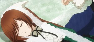 Rating: Safe Score: 0 Tags: 1girl black_ribbon brown_hair closed_eyes dress green_dress head_scarf image long_sleeves neck_ribbon ribbon short_hair solo souseiseki suiseiseki User: admin