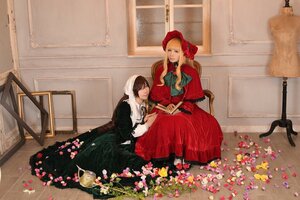 Rating: Safe Score: 0 Tags: 2girls blonde_hair cat doll dress flower long_hair multiple_cosplay multiple_girls petals red_dress sitting tagme window yellow_flower User: admin