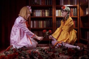 Rating: Safe Score: 0 Tags: 2girls blonde_hair dress flower frills hair_flower hair_ornament hair_up hat indoors japanese_clothes kimono long_sleeves multiple_cosplay multiple_girls short_hair sitting tagme wide_sleeves window yakumo_yukari User: admin