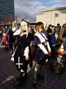 Rating: Safe Score: 0 Tags: 6+boys 6+girls blonde_hair brown_hair cloud dress hat long_hair multiple_boys multiple_cosplay multiple_girls sky tagme weapon User: admin