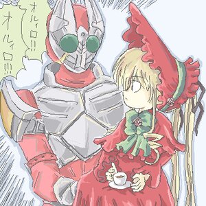 Rating: Safe Score: 0 Tags: 1girl blonde_hair bonnet bow bowtie cup dress image long_hair long_sleeves red_dress shinku solo teacup User: admin