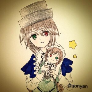 Rating: Safe Score: 0 Tags: brown_hair character_doll doll dress green_dress green_eyes heterochromia image long_sleeves looking_at_viewer pair red_eyes short_hair siblings sisters smile souseiseki star_(symbol) suiseiseki User: admin