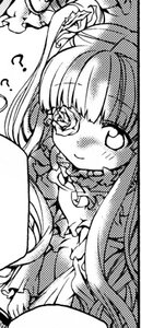 Rating: Safe Score: 0 Tags: 2girls ? blush comic greyscale image kirakishou monochrome multiple_girls smile solo User: admin