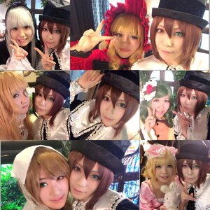 Rating: Safe Score: 0 Tags: 2girls 3d 6+girls bangs blonde_hair blue_eyes brown_eyes brown_hair eyelashes facepaint flower green_eyes hair_ornament hat lace lips long_hair looking_at_viewer makeup multiple_cosplay multiple_girls realistic rose short_hair smile souseiseki sword tagme top_hat User: admin