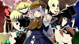 Rating: Safe Score: 0 Tags: 6+girls blonde_hair blue_eyes bonnet bow brown_hair commentary_request dog dress drill_hair eyepatch foreshortening frills glowing glowing_eyes green_eyes green_hair grin hair_bow hair_ornament hair_over_one_eye hair_ribbon hand_on_hip hat heterochromia hina_ichigo ichikawa_masahiro image kanaria kunkun long_hair multiple multiple_boys multiple_girls pink_bow pointing red_eyes ribbon rozen_maiden shadow shinku short_hair silver_hair smile souseiseki suigintou suiseiseki tagme teeth top_hat twintails User: admin