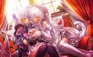 Rating: Safe Score: 0 Tags: 2girls animal_ears arm_around_waist bangs barasuishou bell black_dress black_footwear boots bouquet bow cat_ears cat_tail cheek-to-cheek commentary_request couch crescent cross-laced_footwear crystal curtains detached_sleeves dress dutch_angle eyepatch flower flower_over_eye frilled_dress frilled_shirt_collar frilled_sleeves frills hair_flower hair_ornament hair_ribbon heads_together holding_hands image indoors jingle_bell kirakishou lace-up_boots leaning_on_person leaning_to_the_side long_hair long_sleeves looking_at_viewer misaki_(kyal_001) multiple_girls nail_polish pair parted_lips photoshop_(medium) pink_flower pink_rose plant puffy_long_sleeves puffy_sleeves purple_flower purple_rose red_flower red_lips red_rose ribbon rose rozen_maiden silver_hair sitting smile sunlight tail tail_bell tail_ornament thigh_boots thighhighs transparent tree very_long_hair vines white_dress white_flower white_footwear white_hair white_nails white_ribbon white_rose yellow_eyes User: admin