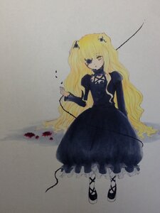 Rating: Safe Score: 0 Tags: 1girl black_dress blonde_hair dress flower full_body hair_ornament image kirakishou long_hair long_sleeves puffy_sleeves shoes solo string_of_fate very_long_hair wavy_hair yellow_eyes User: admin