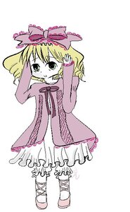 Rating: Safe Score: 0 Tags: 1girl blonde_hair bloomers bow dress frills full_body green_eyes hina_ichigo hinaichigo image long_sleeves looking_at_viewer pink_bow simple_background solo standing white_background white_bloomers User: admin