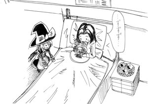 Rating: Safe Score: 0 Tags: 2girls comic dress greyscale hat image kirisame_marisa long_hair monochrome multiple_girls solo suigintou witch_hat User: admin