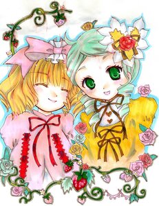 Rating: Safe Score: 0 Tags: 2girls blonde_hair blue_rose bug butterfly closed_eyes flower green_eyes green_hair hat hina_ichigo hinaichigo image insect kanaria multiple_girls orange_flower pair pink_flower pink_rose purple_flower purple_rose red_flower red_rose ribbon rose short_hair smile thorns traditional_media white_rose yellow_flower yellow_rose User: admin