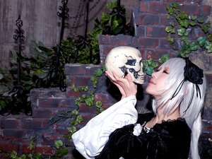 Rating: Safe Score: 0 Tags: 1girl black_dress black_ribbon closed_eyes closed_mouth dress flower hairband long_hair long_sleeves plant profile ribbon skull solo suigintou upper_body vines white_hair User: admin