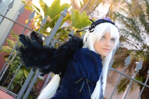 Rating: Safe Score: 0 Tags: 1girl 3d blurry blurry_background building closed_mouth depth_of_field dress feathers frills hairband juliet_sleeves lips long_sleeves looking_at_viewer outdoors plant puffy_sleeves solo suigintou tree white_hair wings User: admin