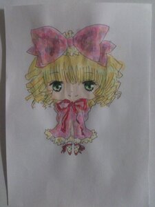 Rating: Safe Score: 0 Tags: 1girl auto_tagged blonde_hair bow dress full_body green_eyes hair_bow hina_ichigo hinaichigo image looking_at_viewer photo pink_bow short_hair simple_background smile solo standing traditional_media User: admin