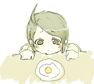 Rating: Safe Score: 0 Tags: 1girl ahoge bangs food green_eyes green_hair image kanaria looking_at_viewer rice solo striped swept_bangs User: admin