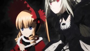 Rating: Safe Score: 0 Tags: 2girls blonde_hair blue_eyes bonnet bow dress drill_hair image long_hair long_sleeves multiple_girls pair red_eyes shinku silver_hair suigintou umbrella User: admin