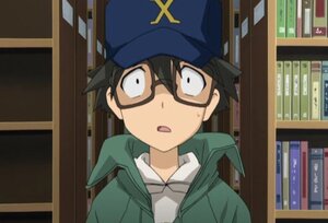 Rating: Safe Score: 0 Tags: 1boy black_hair book bookshelf glasses hat human jacket sakurada_jun screenshot solo User: admin