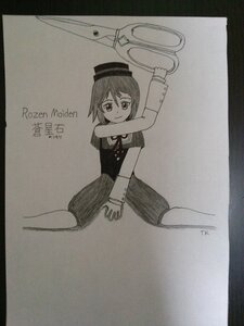 Rating: Safe Score: 0 Tags: 1girl artist_name bangs dated dress greyscale hat image looking_at_viewer monochrome photo short_hair sitting smile solo souseiseki traditional_media wrist_cuffs User: admin