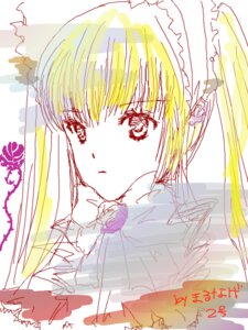 Rating: Safe Score: 0 Tags: 1girl bangs blonde_hair closed_mouth eyebrows_visible_through_hair image long_hair looking_at_viewer shinku signature sketch solo User: admin