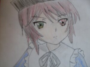 Rating: Safe Score: 0 Tags: 1girl bangs blurry blurry_background blurry_foreground closed_mouth depth_of_field eyebrows_visible_through_hair frills green_eyes grey_background image looking_at_viewer neck_ribbon photo ribbon short_hair simple_background smile solo souseiseki User: admin