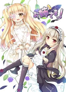 Rating: Safe Score: 0 Tags: 2girls :d ahoge black_legwear blonde_hair blush boots dress eyepatch flower frills hair_flower hair_ornament hairband image kirakishou knee_boots kneehighs lolita_fashion lolita_hairband long_hair long_sleeves multiple_girls open_mouth pair petals pink_flower pink_rose plant purple_flower purple_rose red_eyes red_flower red_rose ribbon rose silver_hair sitting smile suigintou thorns two_side_up very_long_hair vines white_dress User: admin