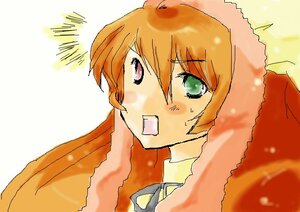 Rating: Safe Score: 0 Tags: bangs blush fur_trim green_eyes image open_mouth orange_hair pillow solo suiseiseki surprised towel User: admin