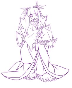 Rating: Safe Score: 0 Tags: 1girl barasuishou dress frills full_body image long_hair long_sleeves monochrome solo very_long_hair wide_sleeves User: admin