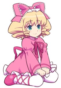 Rating: Safe Score: 0 Tags: 1girl 86800 aqua_eyes blonde_hair bow dress drill_hair frills full_body hina_ichigo hinaichigo image long_sleeves looking_at_viewer pink_bow pink_dress pink_footwear ribbon short_hair sitting smile solo wariza white_background white_legwear User: admin