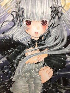 Rating: Safe Score: 0 Tags: 1girl black_ribbon blush choker dress frills gothic_lolita image lolita_fashion long_hair long_sleeves looking_at_viewer marker_(medium) millipen_(medium) red_eyes ribbon rose solo suigintou traditional_media upper_body User: admin