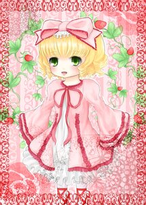 Rating: Safe Score: 0 Tags: 1girl blonde_hair blush bow cherry dress flower food frills fruit green_eyes hina_ichigo hinaichigo image long_sleeves object_namesake open_mouth pantyhose pink_bow ribbon rose short_hair smile solo strawberry vines User: admin