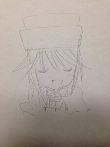 Rating: Safe Score: 0 Tags: 1girl blush closed_eyes hair_ornament image monochrome open_mouth sketch smile solo souseiseki traditional_media yumeki_kokoro User: admin