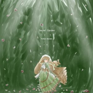 Rating: Safe Score: 0 Tags: 1girl artist_name brown_hair dress english_text flower grass green_dress heterochromia image lily_pad long_sleeves red_eyes solo suiseiseki wading water User: admin