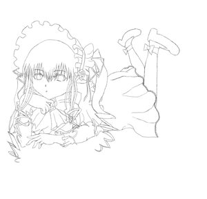 Rating: Safe Score: 0 Tags: 1girl dress frills full_body greyscale image long_hair long_sleeves looking_at_viewer lying monochrome on_stomach pointy_ears ribbon rose shinku shoes simple_background solo striped suigintou very_long_hair User: admin