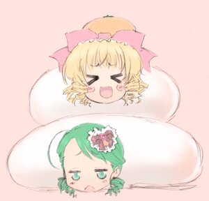 Rating: Safe Score: 0 Tags: 2girls :d >_< blonde_hair blush bow chibi closed_eyes drill_hair fang green_hair heart hina_ichigo hinaichigo image kanaria multiple_girls open_mouth pair pink_bow short_hair smile xd User: admin