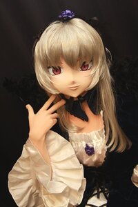 Rating: Safe Score: 0 Tags: 1girl bangs black_background blonde_hair choker dress flower frills hand_up long_hair long_sleeves looking_at_viewer red_eyes ribbon simple_background smile solo suigintou upper_body User: admin