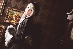Rating: Safe Score: 0 Tags: 1girl argyle argyle_background argyle_legwear blonde_hair board_game card checkered checkered_background checkered_floor checkered_kimono checkered_skirt chess_piece crown dress flag gothic_lolita hat jester_cap lips lolita_fashion mirror perspective red_eyes reflection solo suigintou tile_floor tile_wall tiles vanishing_point white_hair User: admin