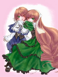 Rating: Safe Score: 0 Tags: 2girls blue_dress brown_hair dress frills green_dress green_eyes heterochromia hug image long_hair long_sleeves looking_at_viewer m_putorius multiple_girls open_mouth pair red_eyes short_hair siblings sisters souseiseki suiseiseki twins very_long_hair User: admin
