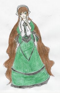 Rating: Safe Score: 0 Tags: 1girl brown_hair dress full_body green_eyes head_scarf heterochromia image long_hair long_sleeves looking_at_viewer monster_girl red_eyes solo suiseiseki very_long_hair User: admin