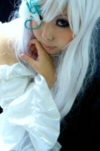 Rating: Safe Score: 0 Tags: 1girl closed_mouth eyelashes hands kirakishou lips long_hair looking_at_viewer solo white_hair User: admin