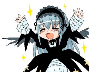 Rating: Safe Score: 0 Tags: 1girl :d =_= arms_up auto_tagged black_dress black_ribbon black_wings blush choker closed_eyes cross dress frilled_sleeves frills gothic_lolita hairband happy hida_naria image lolita_fashion lolita_hairband long_hair long_sleeves lowres open_mouth puffy_sleeves ribbon ribbon_choker rozen_maiden simple_background smile solo sparkle striped suigintou white_background wings User: admin